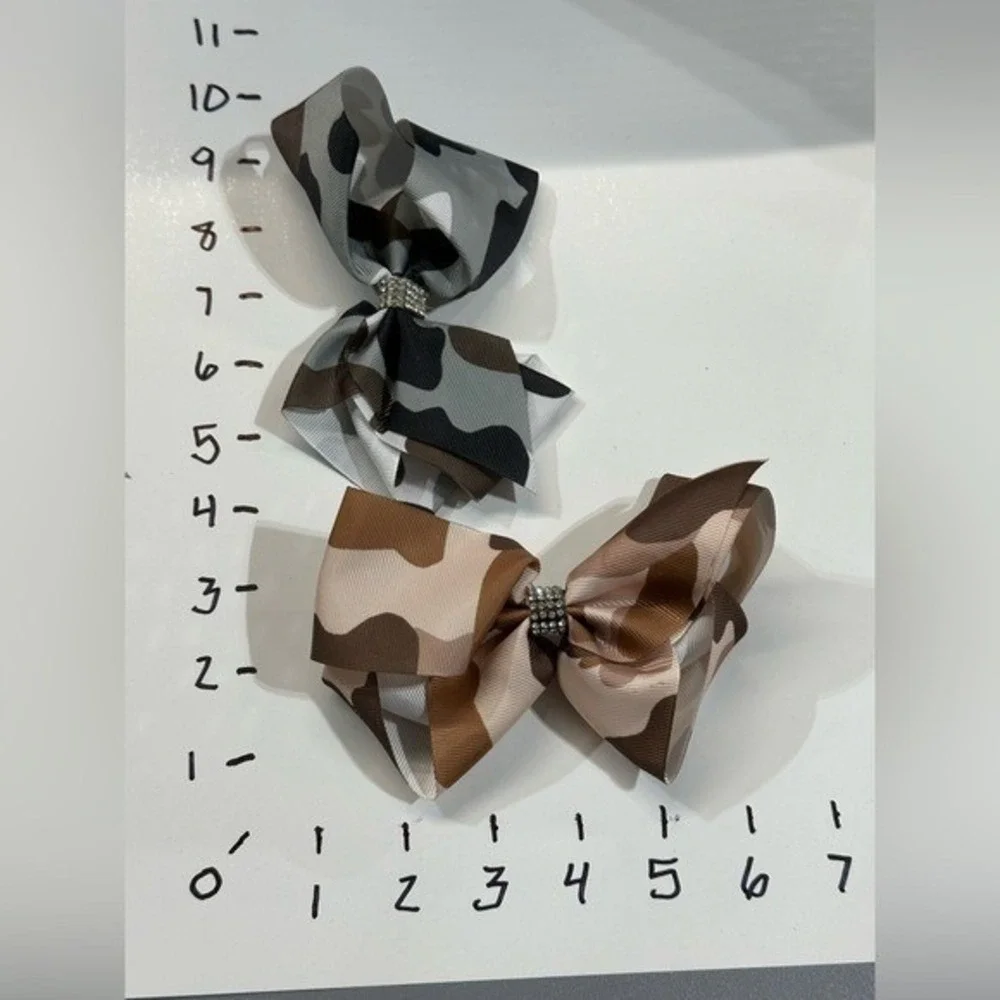 NEW‎ Hair Bow Clip Accessories CAMO set of 2
